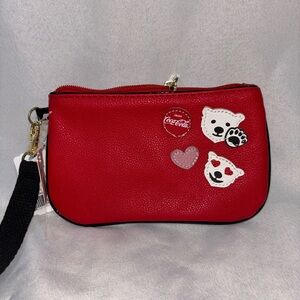 Coca-Cola Wristlet Wallet Vinyl Polar Bear Emoji